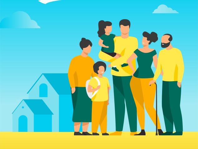 Famille qui a besoin d'être aidée, accompagnée, guidée pour vivre de façon harmonieuse les uns avec les autres.