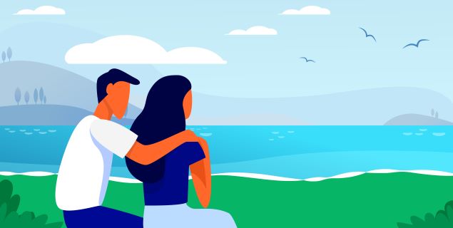 Couple heureux qui s'aime et se comprend grâce à l'entretien de leur bonheur. Accompagnement vie à deux , préparation mariage, pacse. Conseil Conjugal et Familial à Toulon. Préparation à l'engagement vie à deux.